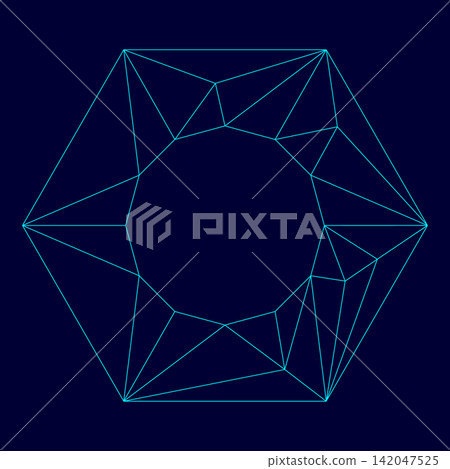 Hex nut low poly triangulation triangulated polygonal electric cyan blue vibrant aqua neon color vector illustration image outline contour line Hex nut low poly triangulation triangulated polygonal electric cyan blue vibrant aqua neon color vector illustration image outline contour line 142047525