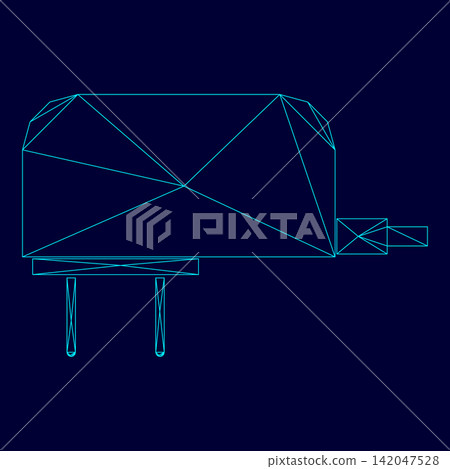 Charger low poly triangulation triangulated polygonal electric cyan blue vibrant aqua neon color vector illustration image outline contour line Charger low poly triangulation triangulated polygonal electric cyan blue vibrant aqua neon color vector illustration image outline contour line 142047528