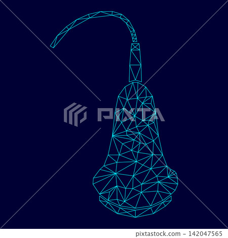 Ultrasound low poly triangulation triangulated polygonal electric cyan blue vibrant aqua neon color vector illustration image outline contour line Ultrasound low poly triangulation triangulated polygonal electric cyan blue vibrant aqua neon color vector illustration image outline contour line 142047565