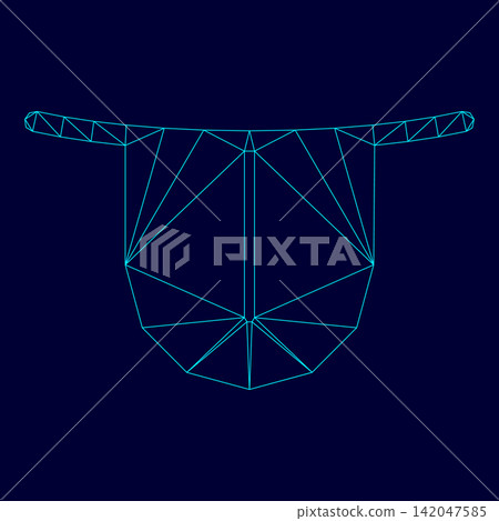 Stuck out tongue low poly triangulation triangulated polygonal electric cyan blue vibrant aqua neon color vector illustration image outline contour line Stuck out tongue low poly triangulation triangulated polygonal electric cyan blue vibrant aqua neon color vector illustration image outline contour line 142047585