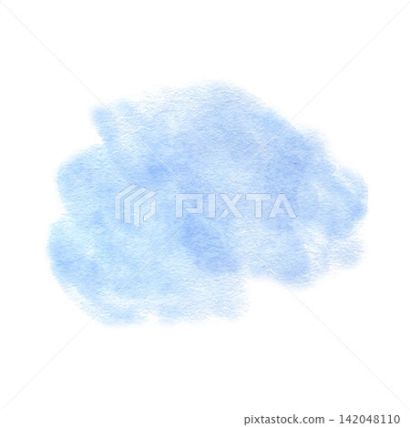 Light blue watercolor background. Artistic hand-painted design. Isolated pattern on transparent background. Watercolor spot. Light blue watercolor background. Artistic hand-painted design. Isolated pattern on transparent background. Watercolor spot. 142048110