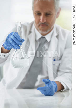 Mature man, beaker or scientist in lab for science innovation, vaccine or antiaging medicine chemical. Life extension, medical or blur of biologist with chemistry in research or liquid experiment Mature man, beaker or scientist in lab for science innovation, vaccine or antiaging medicine chemical. Life extension, medical or blur of biologist with chemistry in research or liquid experiment 142048562