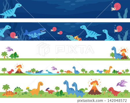 可愛的恐龍線條插畫 可愛的恐龍線條插畫 142048572