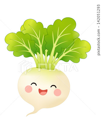 "A smiling turnip with leaves still attached" "A smiling turnip with leaves still attached" 142051293