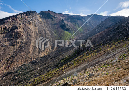 Climbing scenery of Mt. Asahidake in the Daisetsuzan mountain range 142053280