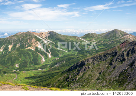 大雪山山脈旭岳的登山景色 大雪山山脈旭岳的登山景色 142053300