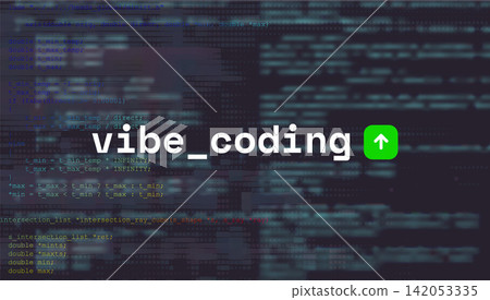 Stylized JavaScript Code. Illustration Representing Vibe Coding Concept in Modern AI-Powered Software Development 142053335