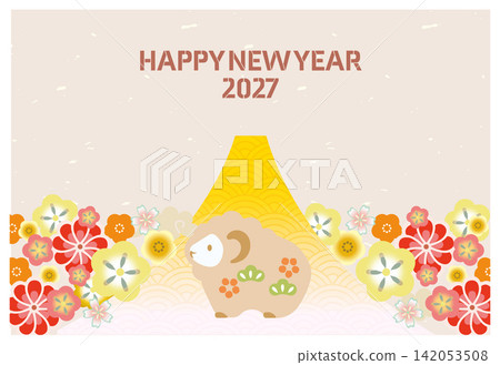 New Year's card template New Year's card template 142053508