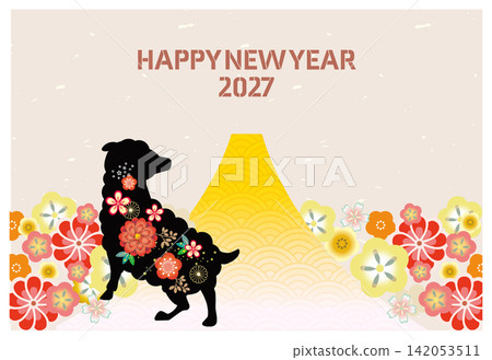 New Year's card template New Year's card template 142053511