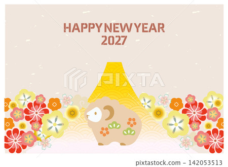 新年的卡片模板 新年的卡片模板 142053513
