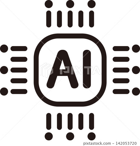 AI chip icon, artificial intelligence, microchip, CPU, semiconductor, processor, technology, design AI chip icon, artificial intelligence, microchip, CPU, semiconductor, processor, technology, design 142053720