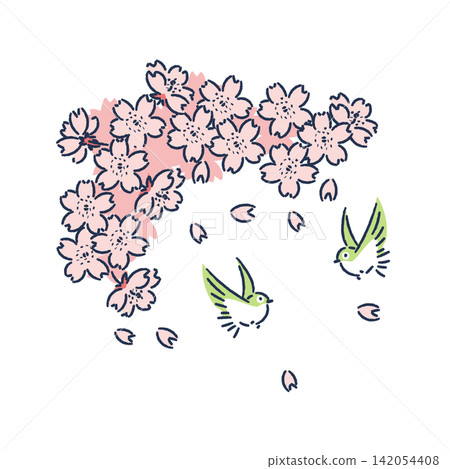 櫻花和小鳥 櫻花和小鳥 142054408
