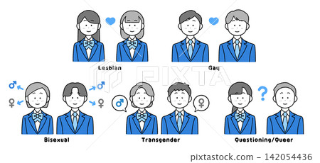 Simple and easy to use | Illustration set explaining LGBTQ for students | Diversity and sex education 142054436