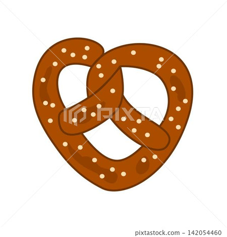 illustration of a pretzel salty bread illustration of a pretzel salty bread 142054460