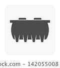Septic tank silhouette vector icon, underground wastewater treatment system symbol. 142055008