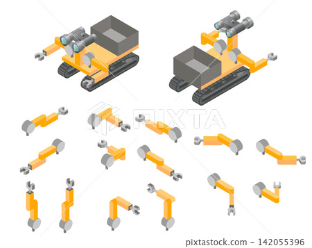 Autonomous Driving Robot and Movable Arm Parts Material Set Autonomous Driving Robot and Movable Arm Parts Material Set 142055396