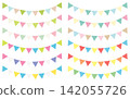 Cute triangular flag garland 142055726