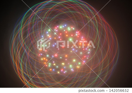 夜空中綻放的煙火 夜空中綻放的煙火 142056632