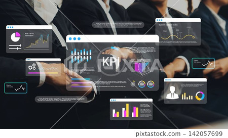 Visual representation of key performance indicators with graphs and metrics in a business setting, focusing on data analysis and performance trends. Gluon Visual representation of key performance indicators with graphs and metrics in a business setting, focusing on data analysis and performance trends. Gluon 142057699