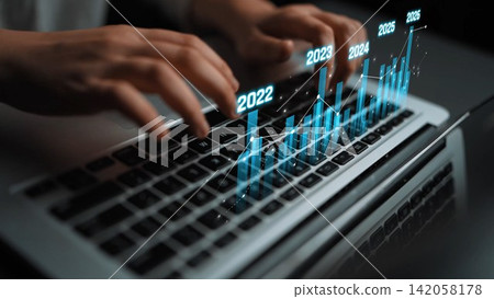 Business graph showing yearly business growth from 2022 to new year 2026 Marrow Business graph showing yearly business growth from 2022 to new year 2026 Marrow 142058178