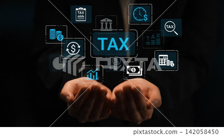 Hands Reaching Out with Tax Icons and Symbols, Representing Financial Management, Accounting, and Economic Planning in a Digital Environment. Entropy Hands Reaching Out with Tax Icons and Symbols, Representing Financial Management, Accounting, and Economic Planning in a Digital Environment. Entropy 142058450