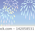 A beautiful fireworks background in soft colors. 142058531