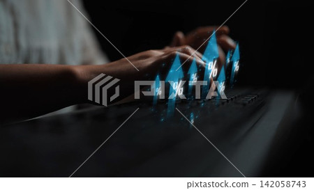 Rising interest rate and financial growth trend Marrow Rising interest rate and financial growth trend Marrow 142058743