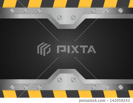 Labor Day Industrial Background with Yellow and Black Stripes Labor Day Industrial Background with Yellow and Black Stripes 142059243
