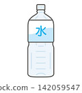 Illustration of a 2L plastic bottle of water 142059547