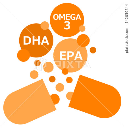 DHA and EPA supplement capsules for health support DHA and EPA supplement capsules for health support 142059844