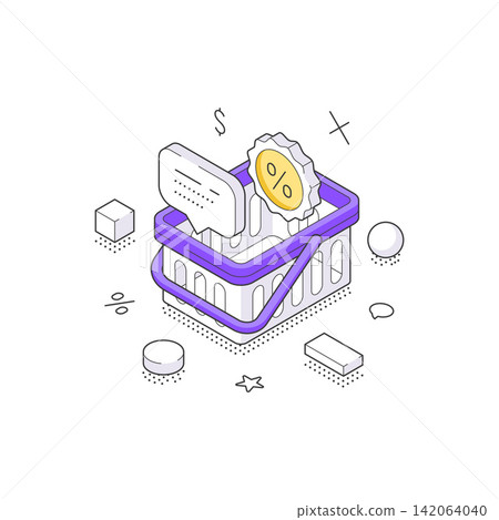 Online Shopping And Adding Product To Cart Isometric Vector Illustration Graphic Online Shopping And Adding Product To Cart Isometric Vector Illustration Graphic 142064040