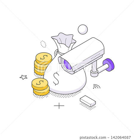 Financial Security And Investment Money Protection System Isometric Vector Illustration Financial Security And Investment Money Protection System Isometric Vector Illustration 142064087