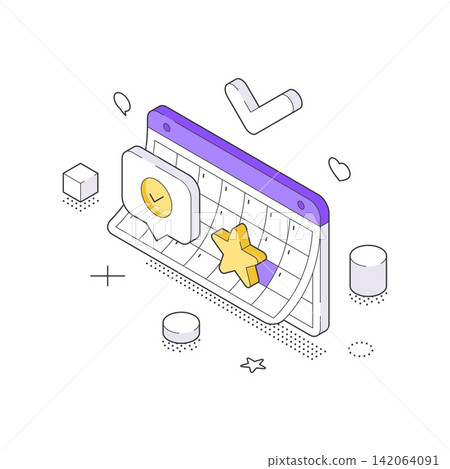 Important Date And Event Planning Schedule Management Isometric Vector Illustration Important Date And Event Planning Schedule Management Isometric Vector Illustration 142064091