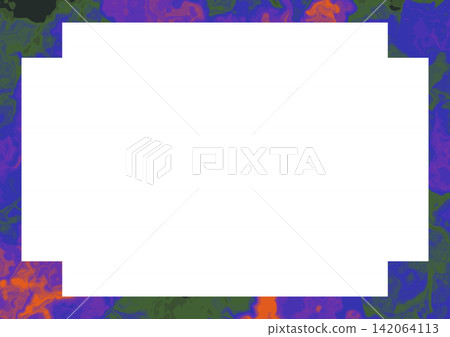 Purple and orange distorted watercolor frame Purple and orange distorted watercolor frame 142064113