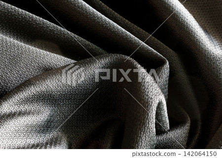 Dark Charcoal Sport Fabric Texture Premium Abstract Background Dark Charcoal Sport Fabric Texture Premium Abstract Background 142064150