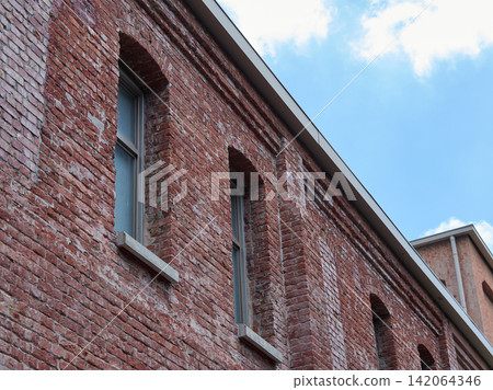 A view of the old brick buildings in Noritake Garden, Nagoya. A view of the old brick buildings in Noritake Garden, Nagoya. 142064346