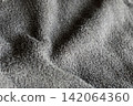 Dark Grey Microfiber Fabric Texture Background with Soft Waves 142064360