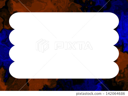 Blue and brown scalloped borders on the left and right Blue and brown scalloped borders on the left and right 142064686