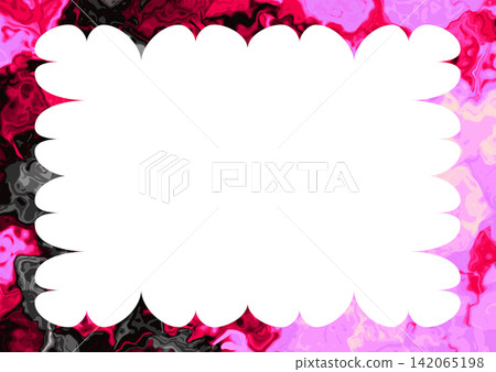 Pink and black fluffy frame Pink and black fluffy frame 142065198