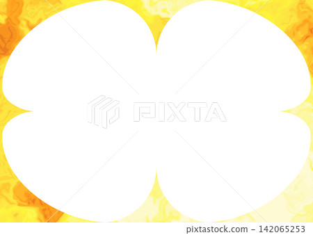 黃色和橙色的三葉草框架 142065253