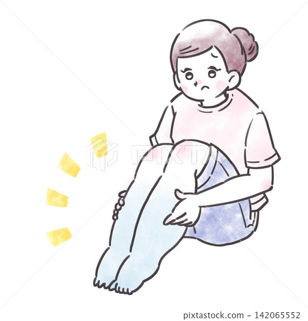 身體不適的示意圖:腳腫。 身體不適的示意圖:腳腫。 142065552