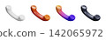 3D call only glossy phone icons on white background 142065972
