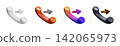 3D call out glossy phone icons on white background 142065973