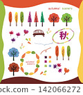 Autumn foliage set, cute hand-drawn set 142066272