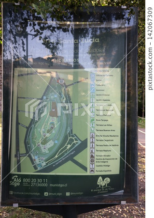 智利聖地牙哥聖露西亞山地圖 智利聖地牙哥聖露西亞山地圖 142067309
