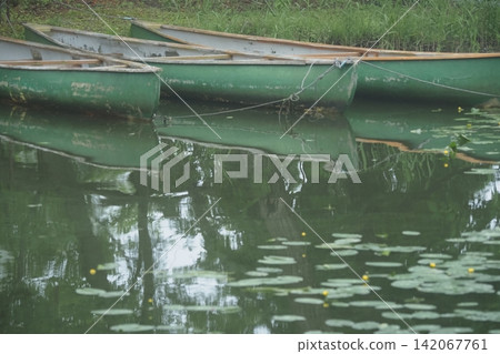 Boats in Onuma Quasi-National Park Boats in Onuma Quasi-National Park 142067761
