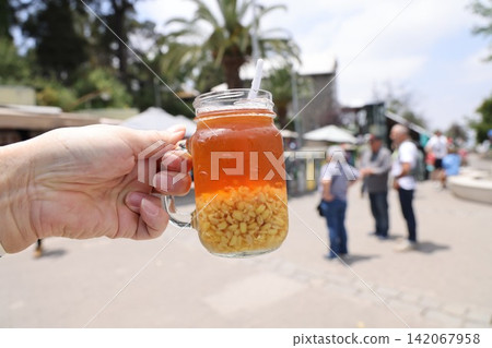 Mote con Huecillo, a traditional drink from Santiago Mote con Huecillo, a traditional drink from Santiago 142067958