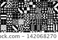 VJ Black and White Simple Geometric Tile Panel [There is another Ver] 142068270