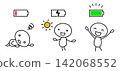 A set of vector illustrations depicting the process of mental and physical recovery. 142068552