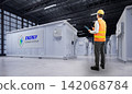 Engineer control energy storage system or battery container unit in factory 142068784